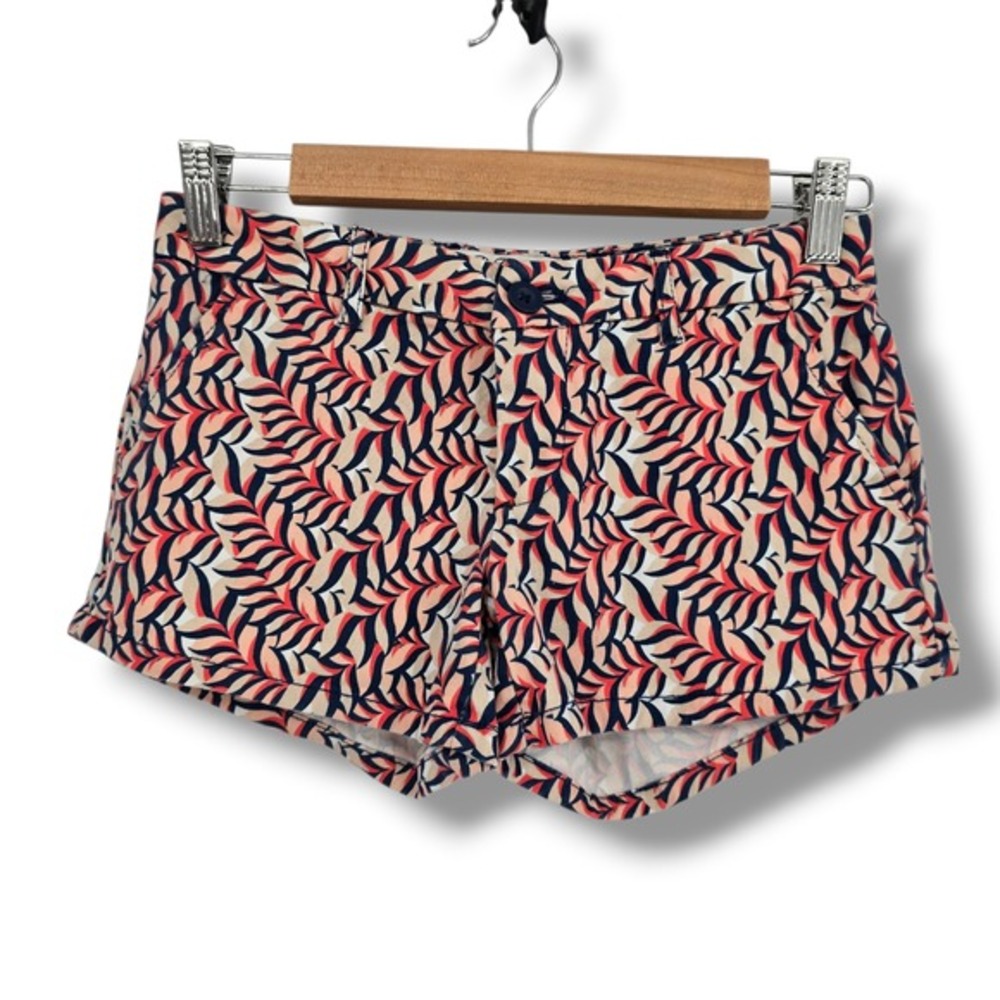 BeBop Womens Leaf Print Mini Shorts Y2k Cotton Stretch Summer Size 0